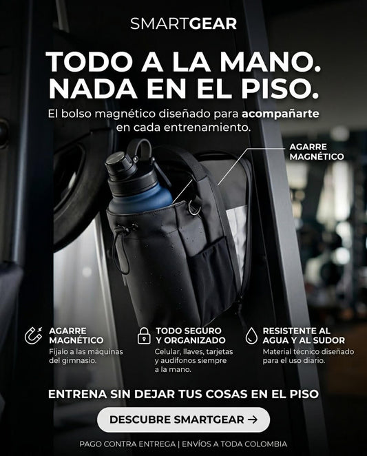 Bolso Magnético para Gimnasio y Botella – Estuche Deportivo Multifuncional - Gym